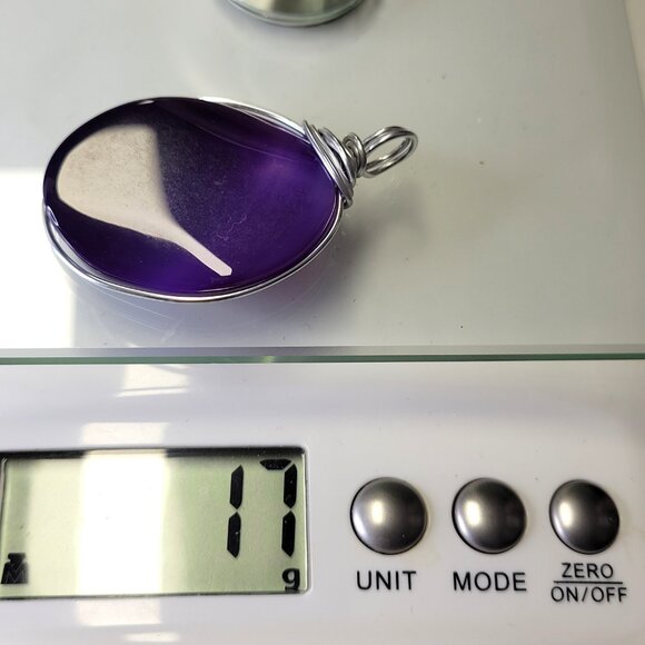 Large Purple Agate Pendant - Picture 15 of 16